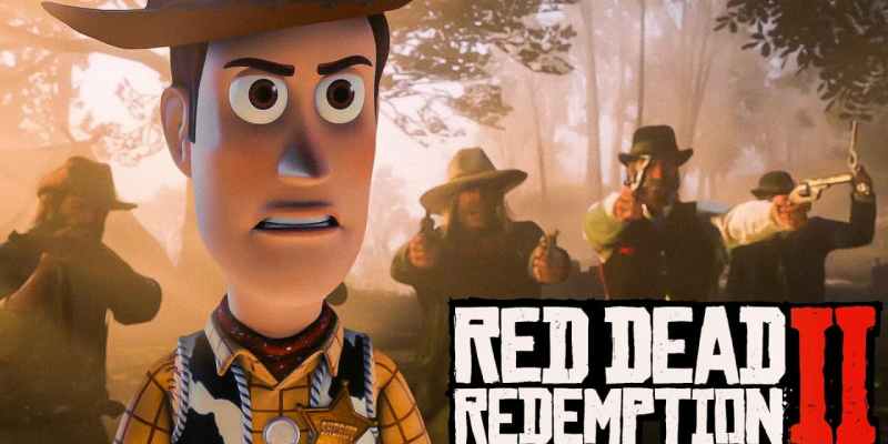 Woody from Toy Story in Red Dead Redemption 2