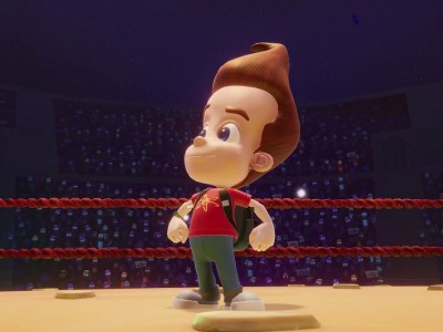 Image of Jimmy Neutron standing in a fighting ring in Nickelodeon All-Star Brawl 2.