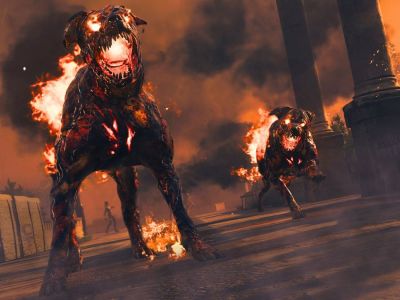 Hellhounds in Modern Warfare 3 Zombies. This image is part of an article about all the challenges and rewards in the Horde Hunt event in MW3 and Warzone.
