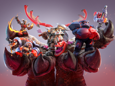 Image of Horde-based units in Warcraft Rumble.