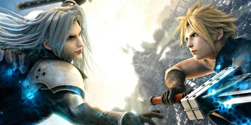 Sephiroth and Cloud in Final Fantasy 7: Advent Children