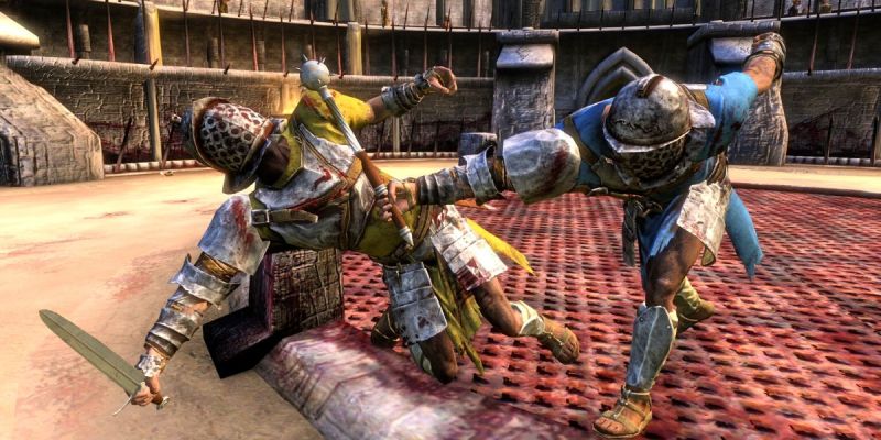 Two gladiators in Elder Scrolls IV: Oblivion