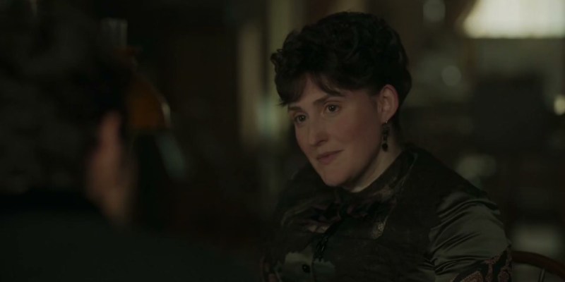 A woman in late 19th century dress, in HBO's The Gilded Age.