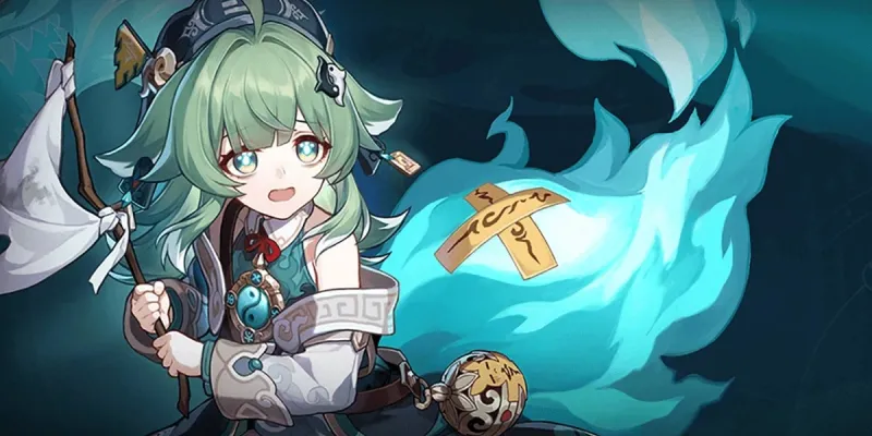 An image from Honkai: Star Rail showing a green-haired character cowering in fear.