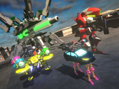 This image shows multiple very silly mechs.