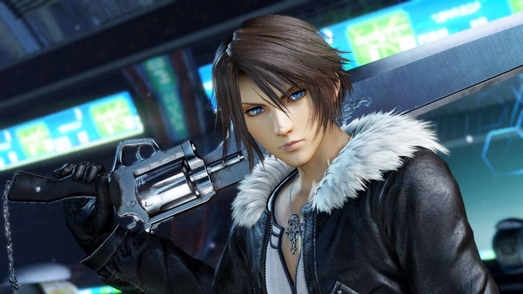 Squall hoists his sword