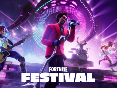The Weeknd on stage during Fortnite Festival. This image is part of an article about whether a Post Malone skin is coming to Fortnite.
