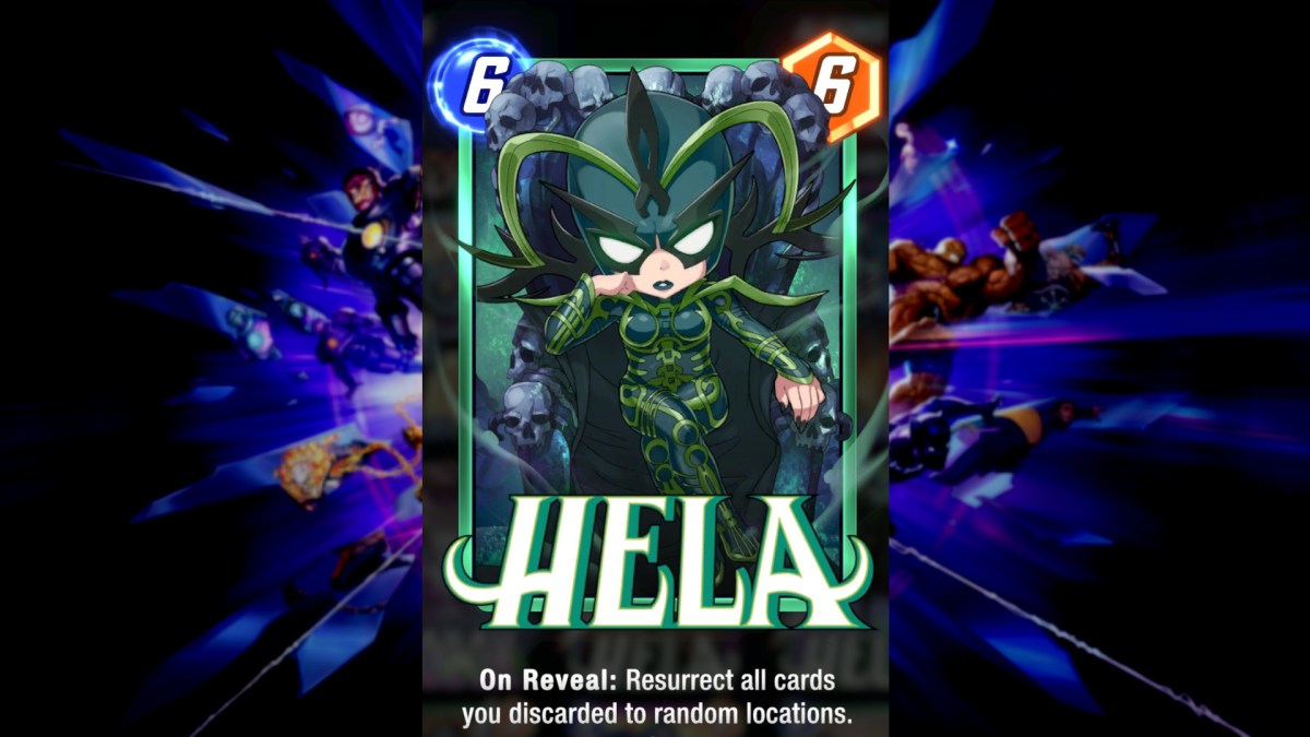 Hela's discard card in Marvel Snap.