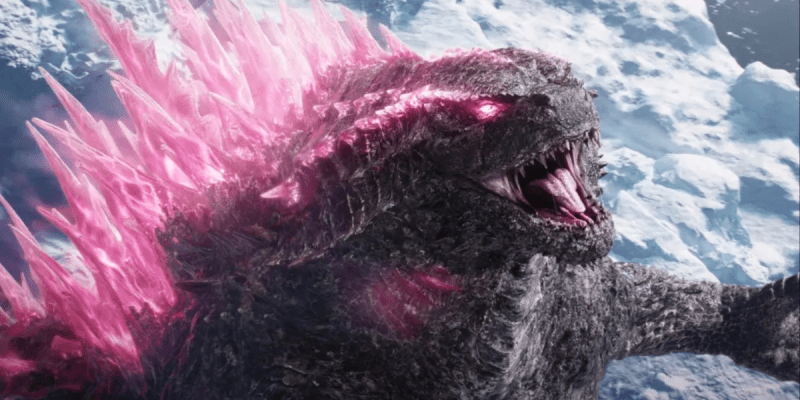 Pink Godzilla powers up