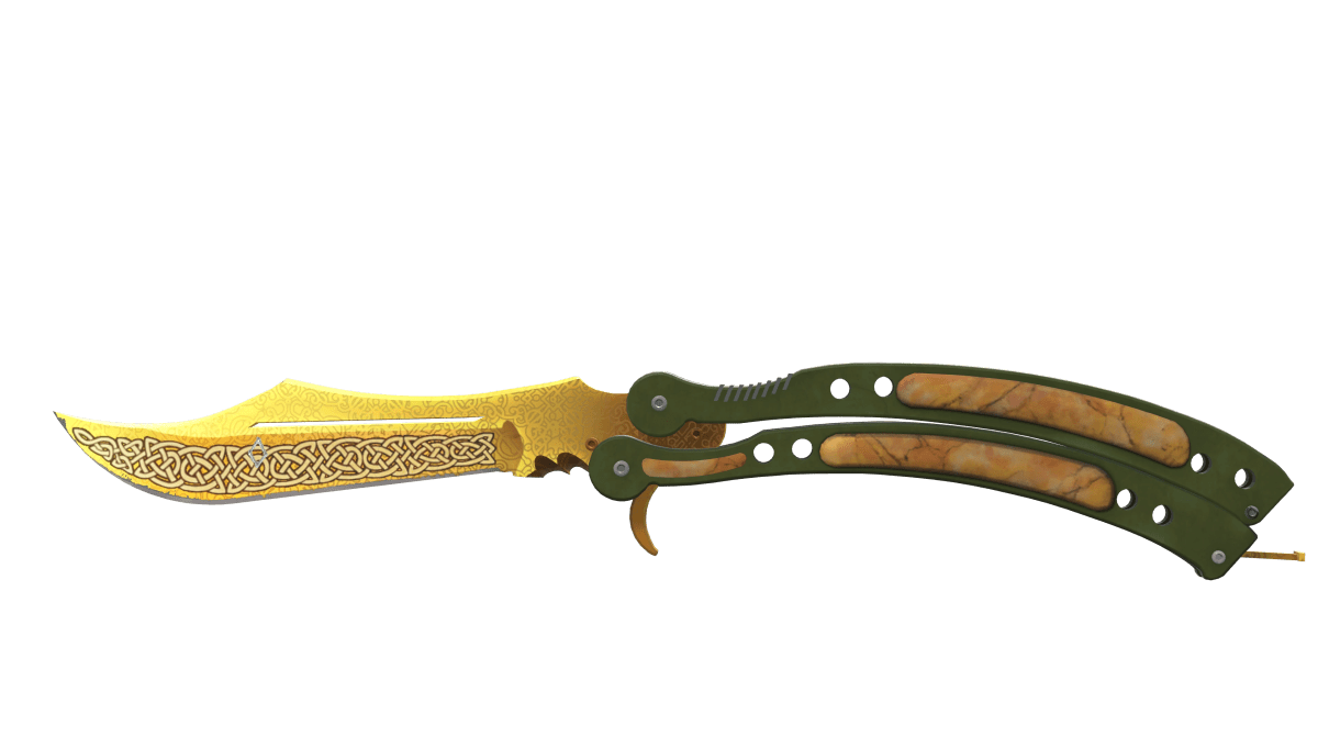 Butterfly Knife Lore in CS2. This image is part of an article about the most expensive skins ever in Counter-Strike 2 (CS2).