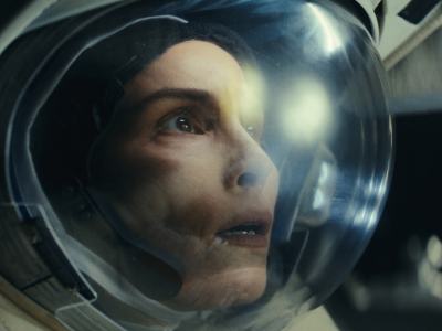 Noomi Rapace in a spacesuit