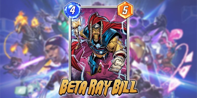 Beta Ray Bill in Marvel Snap. This image is part of an article about the best Beta Rey Bill decks in Marvel Snap.