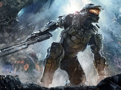 The Master Chief in Halo 4 key art