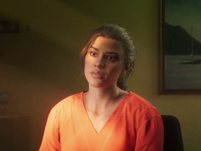 Lucia from Grand Theft Auto 6, a woman wearing a yellow prison outfit