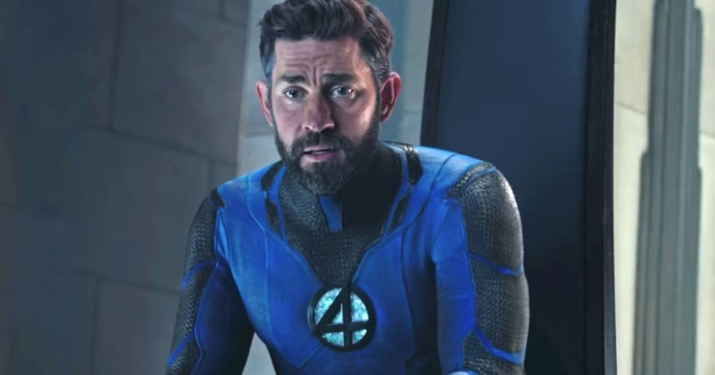 John Krasinski as Mr. Fantastic. This image is part of an article about why isn't John Krasinski playing Mr. Fantastic in Fantastic Four.